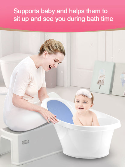 Blue Baby Bath With Backrest & Bum Bump Support-1973193609608040451
