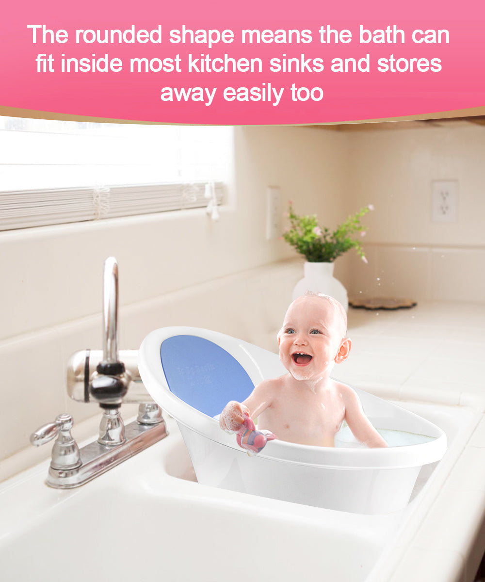 Blue Baby Bath With Backrest & Bum Bump Support-1973193609608040452