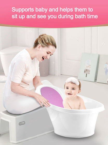 Pink Baby Bath With Backrest & Bum Bump Support-1973193609796784131