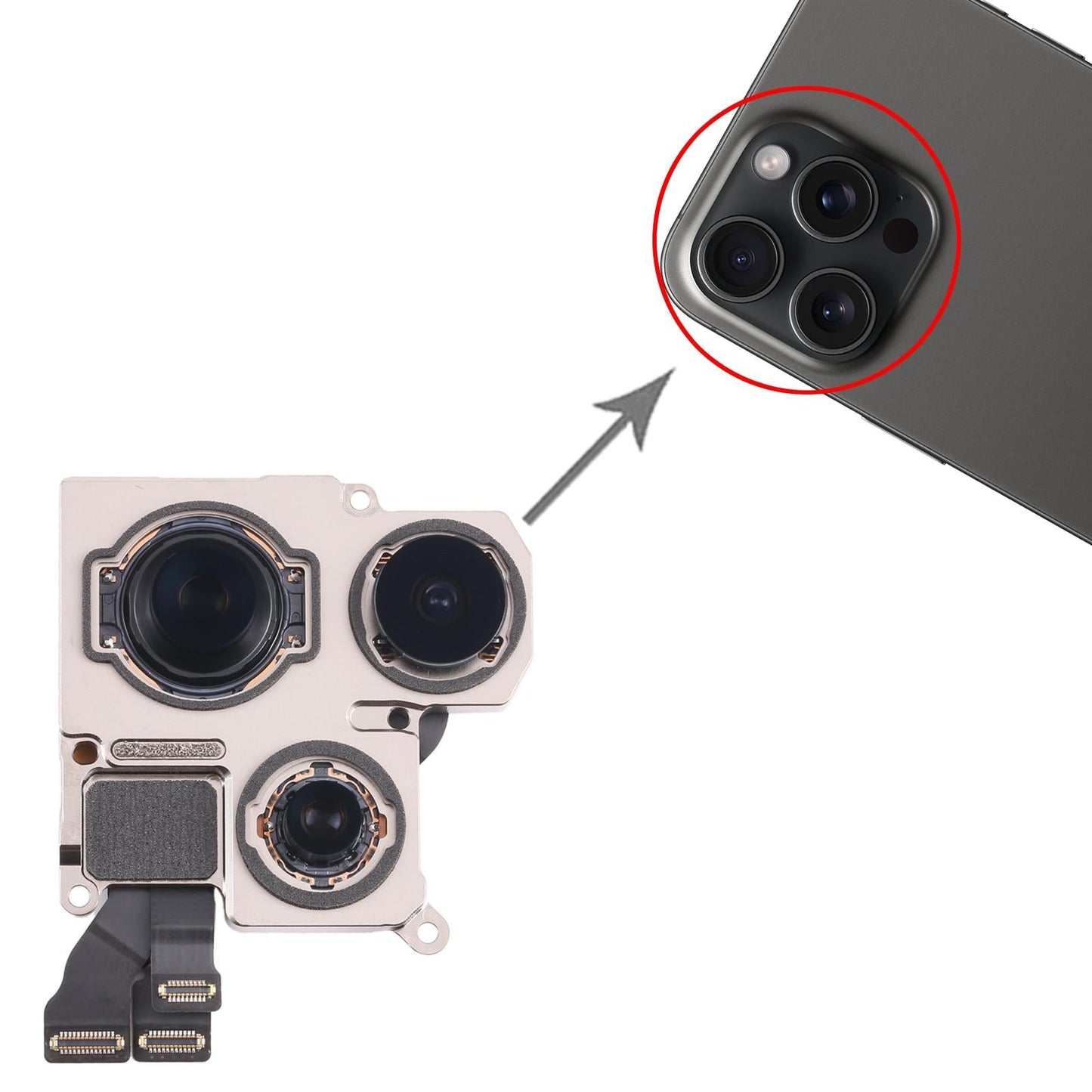 Rear Camera For Iphone 15 Pro - High Quality-1915197291803840516