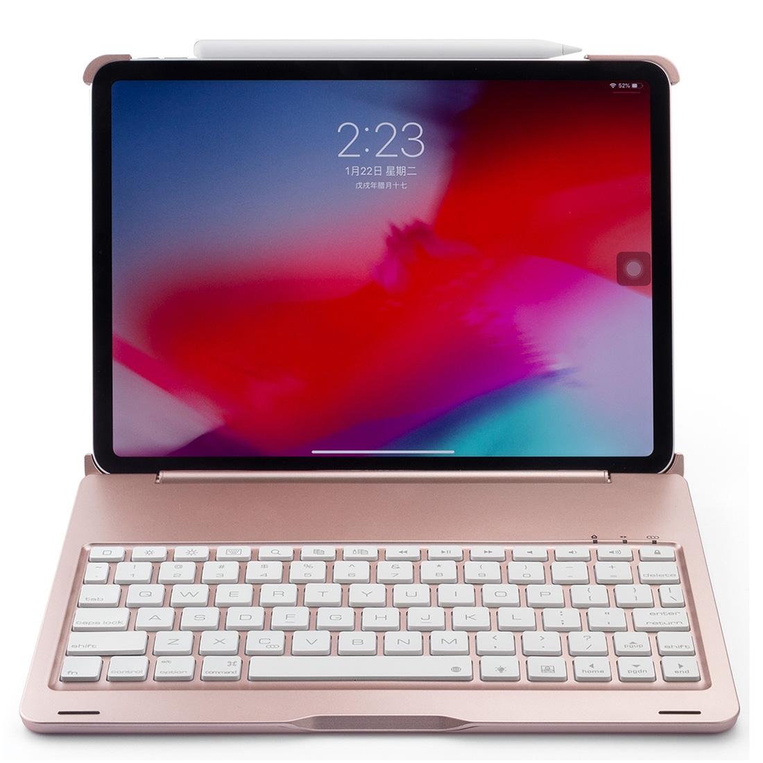 Wireless Bluetooth Keyboard Case For Ipad Pro 11 2018 - Rose Gold Colourful Backlight-1915196544135598084