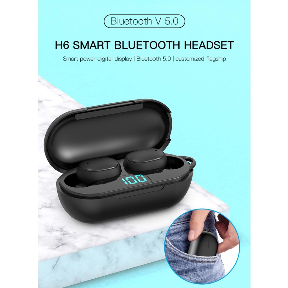 Wireless Bluetooth Earphones With Digital Display & Charging Box - H6 Tws-1915197206844018694