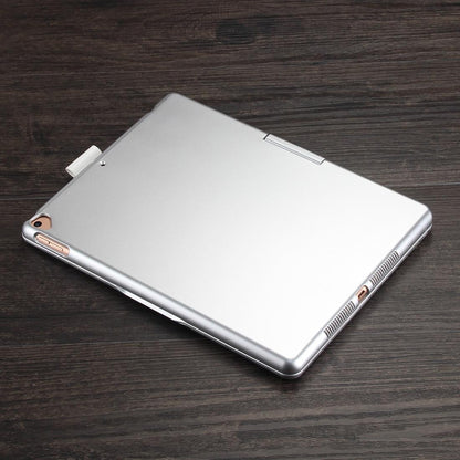 Rotatable Bluetooth Keyboard Leather Case For Ipad 10.2 With Backlit Pen Slot - Silver-1915196596543426563