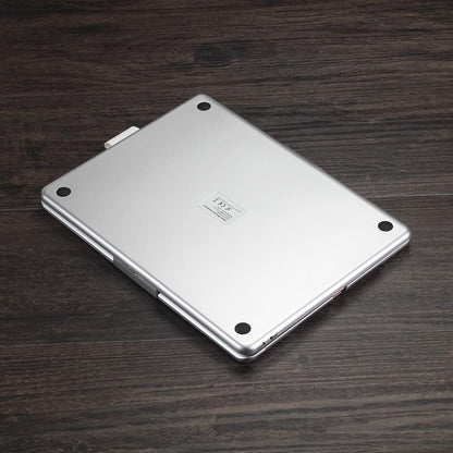 Rotatable Bluetooth Keyboard Leather Case For Ipad 10.2 With Backlit Pen Slot - Silver-1915196596543426564