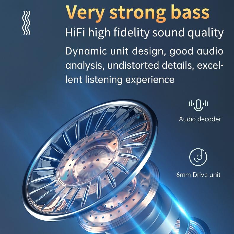 Wireless Bluetooth 5.0 Earphones With Digital Display And Flashlight-1915196704290902023