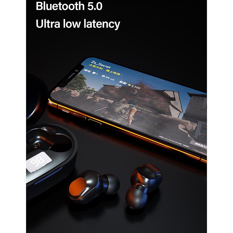 Wireless Bluetooth Earphone With Noise Reduction & Charging Box - Led Display-1915196633075814407