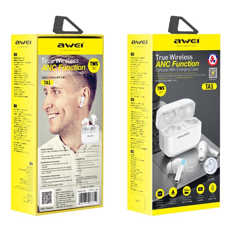 Waterproof Tws Headset With Anc & Charging Case - Ta1 Bluetooth V5.0-1915197596352253954