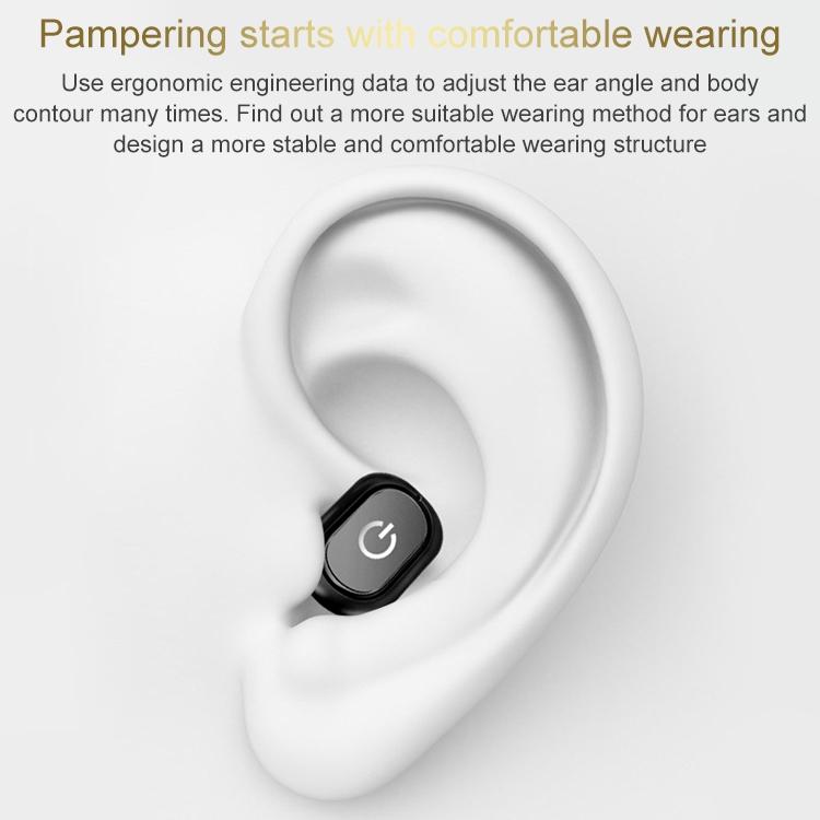 Wireless Bluetooth 5.0 Single In-Ear Earphone - Black-1915196736935170050