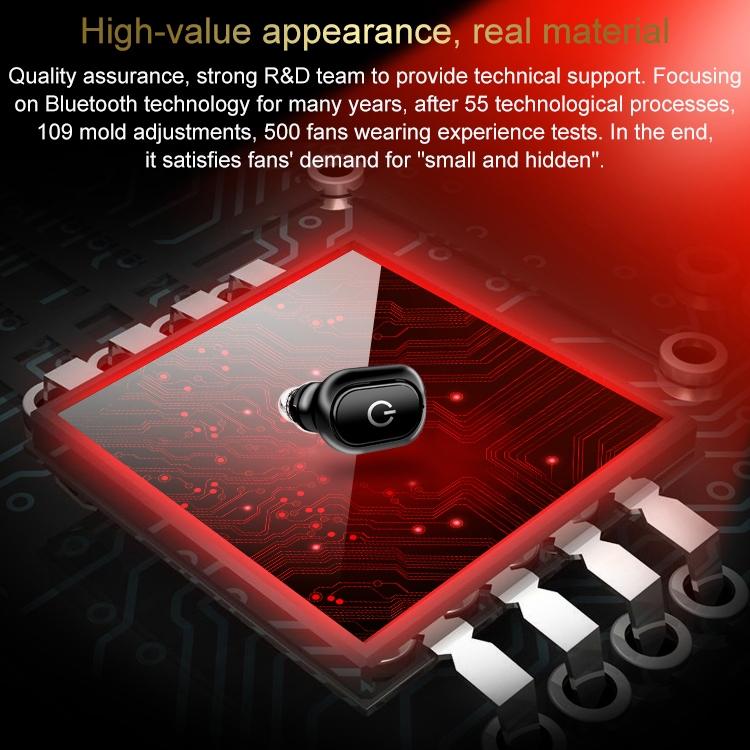 Wireless Bluetooth 5.0 Single In-Ear Earphone - Black-1915196736935170052