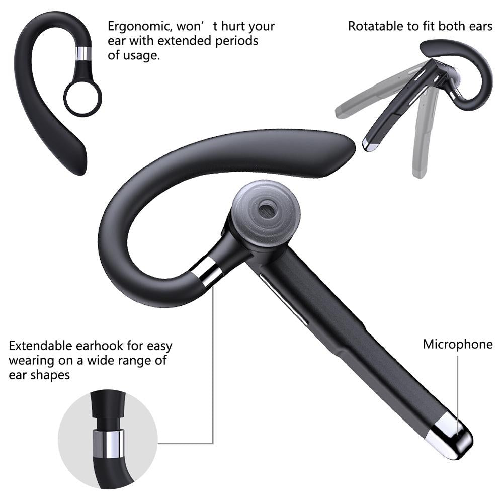 Wireless Bluetooth Earphone With Rotatable Earhook - Noise Cancelling-1915197676694147075