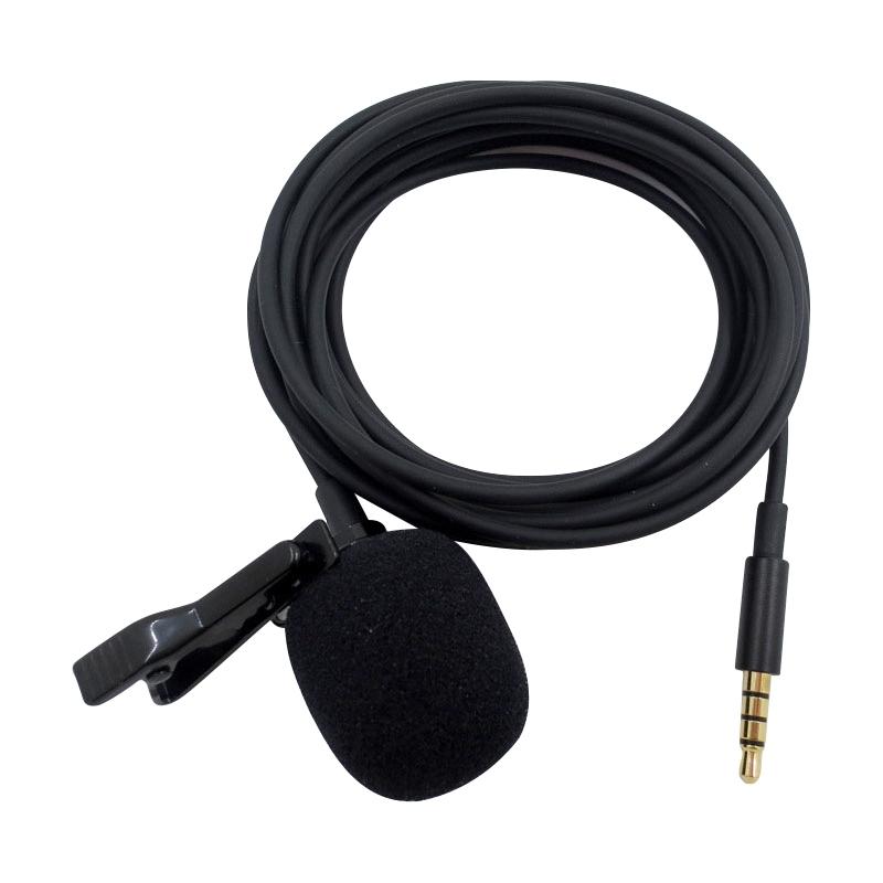 Clip-On Lavalier Microphone For Mobile Phones - 1.2M - Black-1915196769491357698