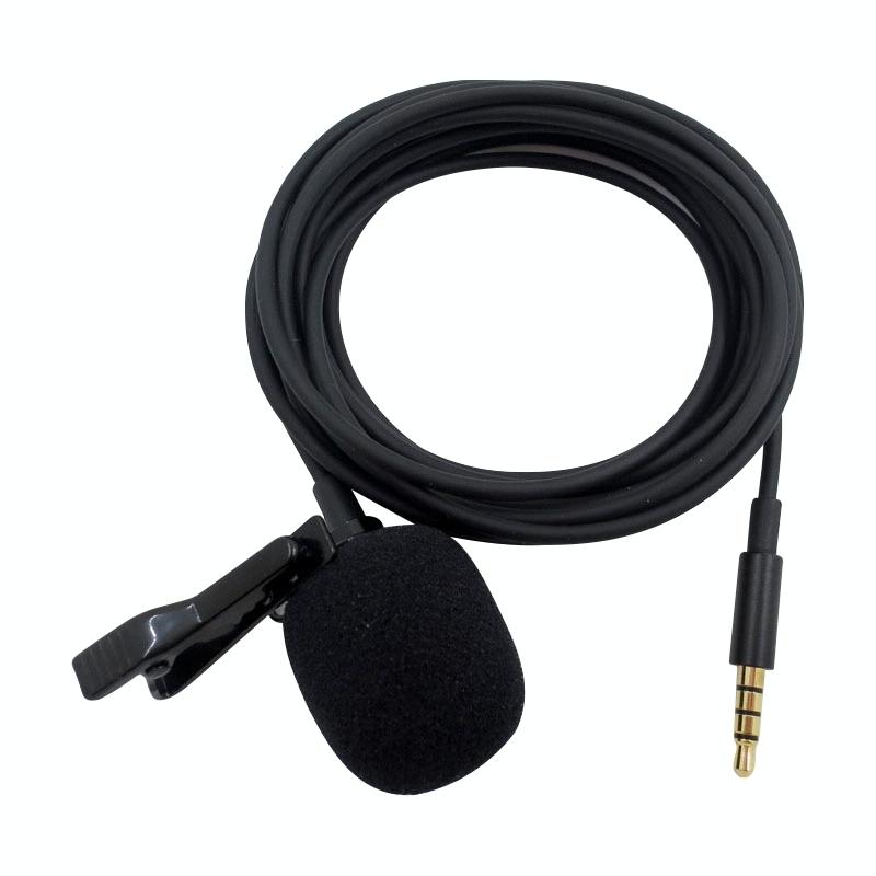 Clip-On Lavalier Microphone For Mobile Phones - 2.5M - Black-1915196782283984898