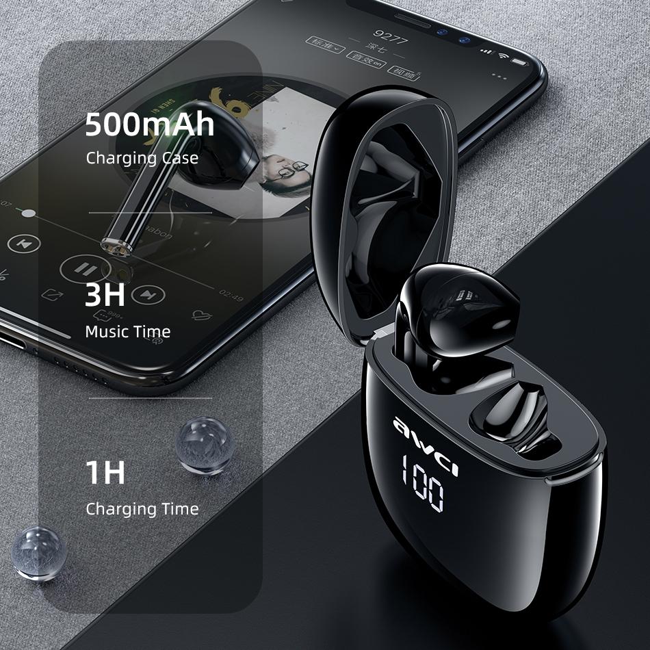 Wireless T28P Bluetooth V5.0 Tws Sports Headset With Led Display And Charging Case-1915196798759211011