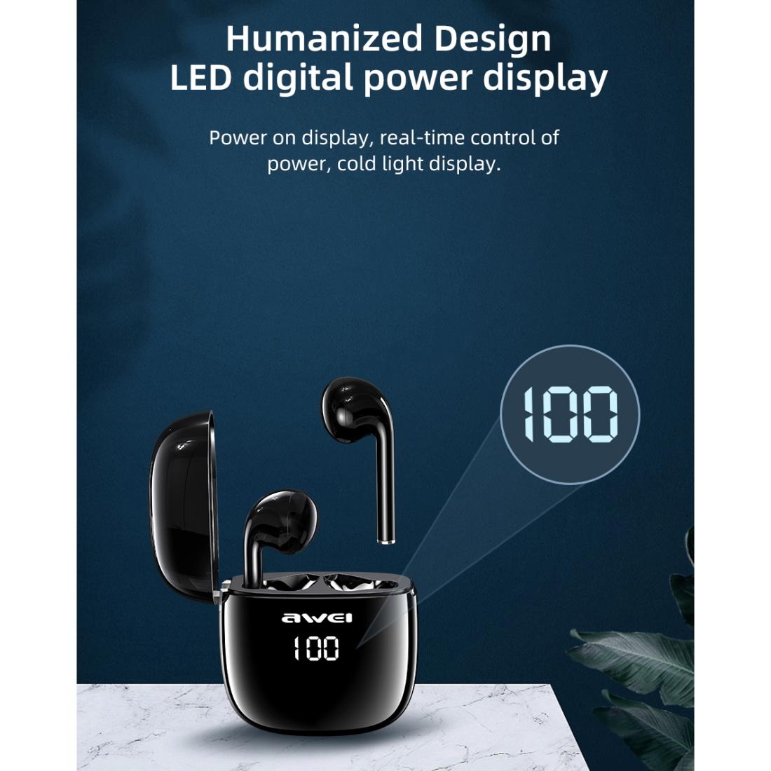 Wireless T28P Bluetooth V5.0 Tws Sports Headset With Led Display And Charging Case-1915196798759211013