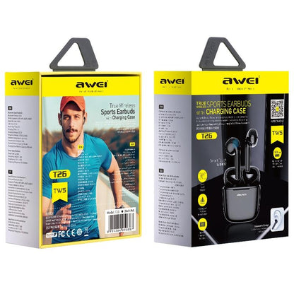 Wireless Sports Headset With Charging Case - T26 Tws Bluetooth V5.0 - Black-1915196703661756419