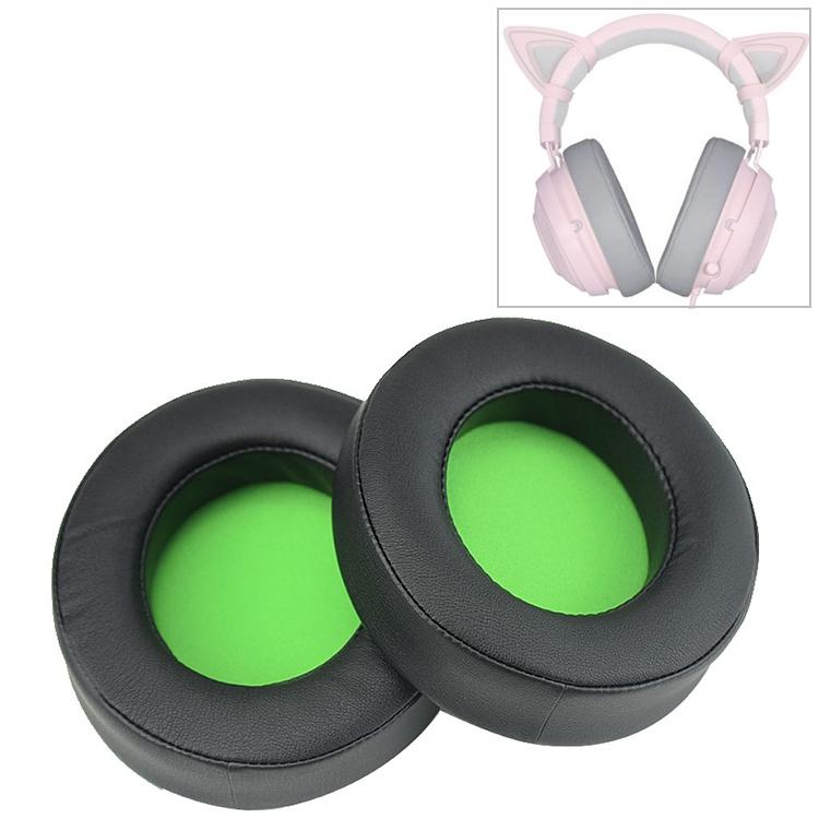 2-Pack Replacement Earpads For Razer Kraken 7.1 V2 Pro Headphones - Green Sponge Cushions-1915197969028747270