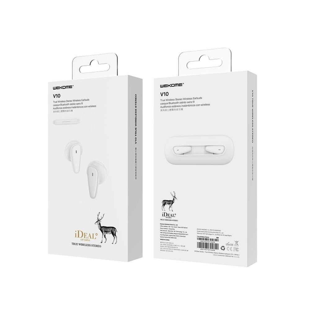 Waterproof Bluetooth 5.0 Earphones With Charging Box - White Deer Series-1915197480841121794