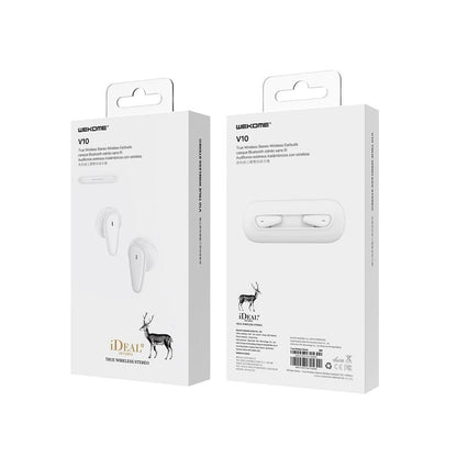 Waterproof Bluetooth 5.0 Earphones With Charging Box - White Deer Series-1915197480841121794