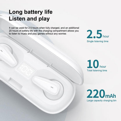 Waterproof Bluetooth 5.0 Earphones With Charging Box - White Deer Series-1915197480841121796