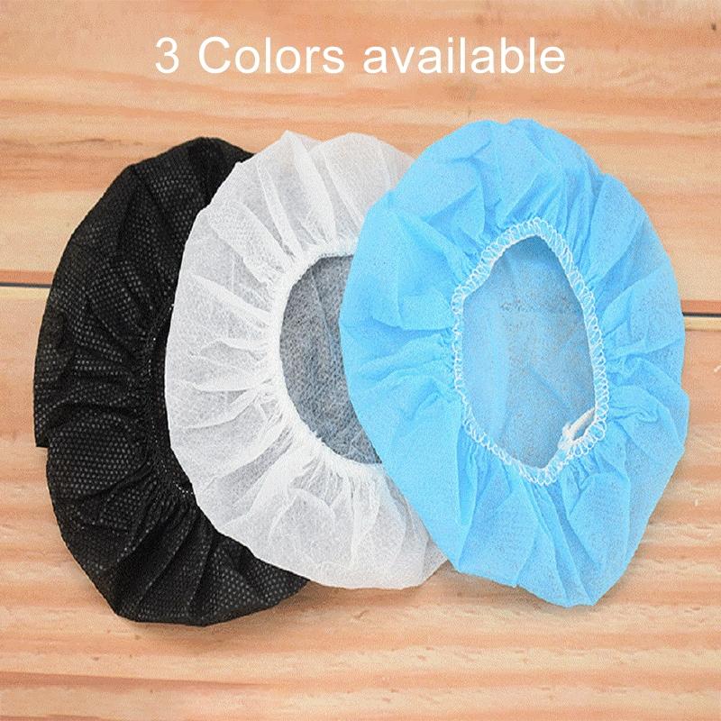 Black Disposable Earphone Earmuffs - Dust & Sweat Proof Breathable-1915196776139329539
