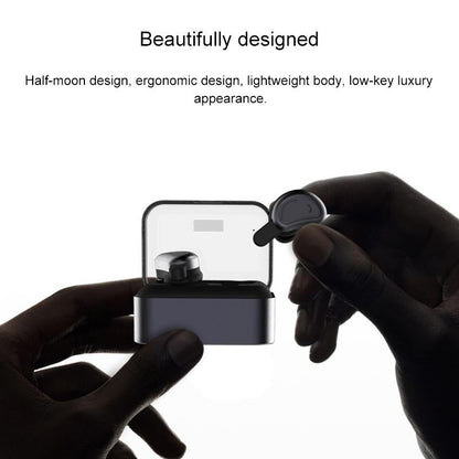 Wireless Bluetooth Earphones With Charging Box - Half Moon Shape Gold-1915196562909302787