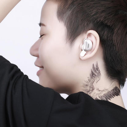 Wireless Bluetooth Earphones With Charging Box - Half Moon Shape Gold-1915196562909302791