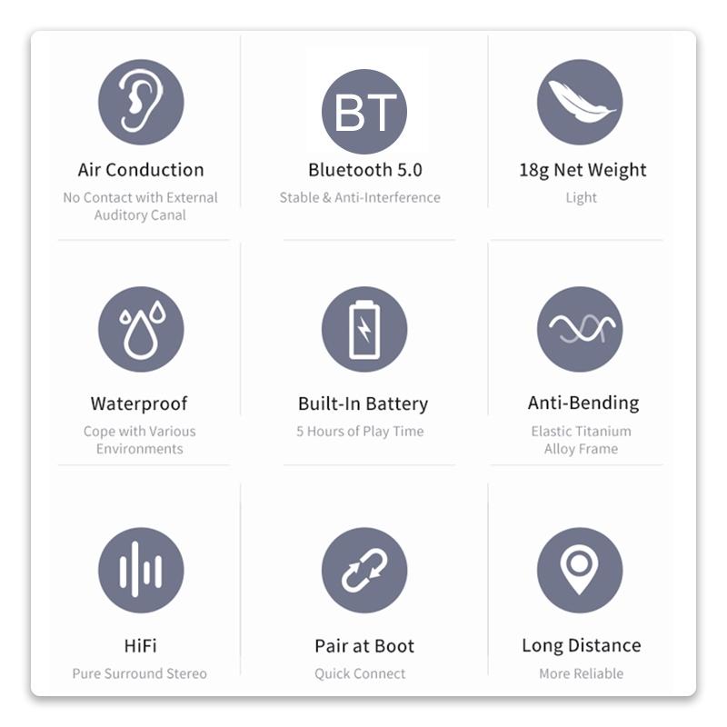 Wireless Sports Bluetooth Headset With Air Conduction - 5.0-1915197467624869894