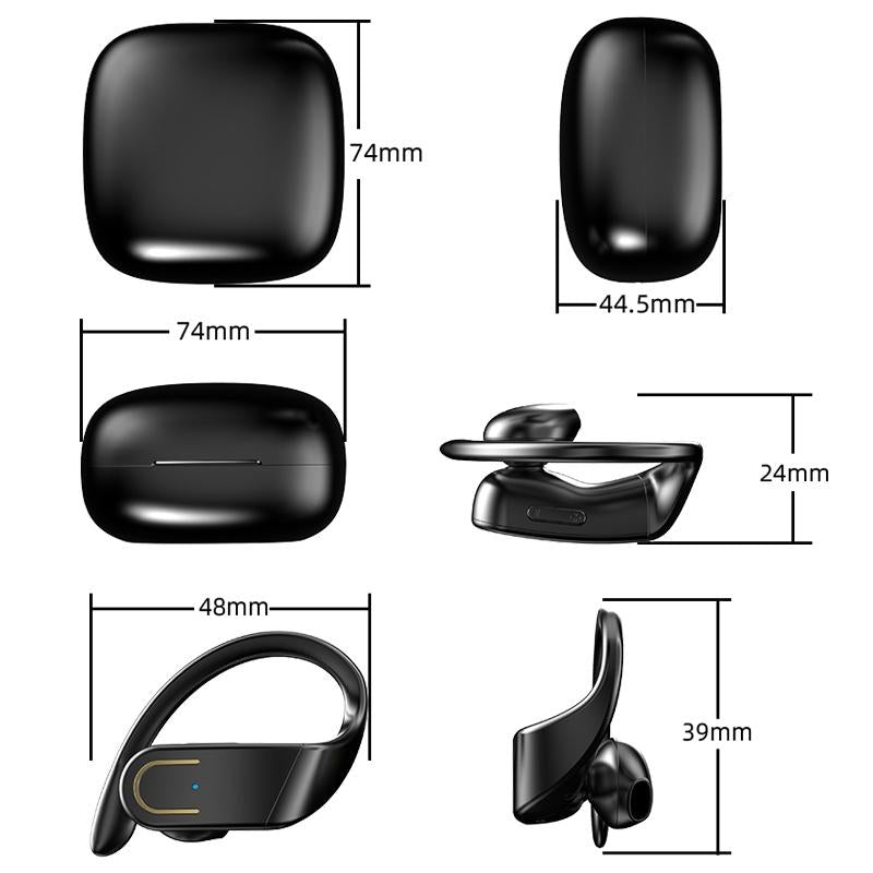Wireless Bluetooth Earphones With Magnetic Charging Case & Digital Display-1915197253488873479