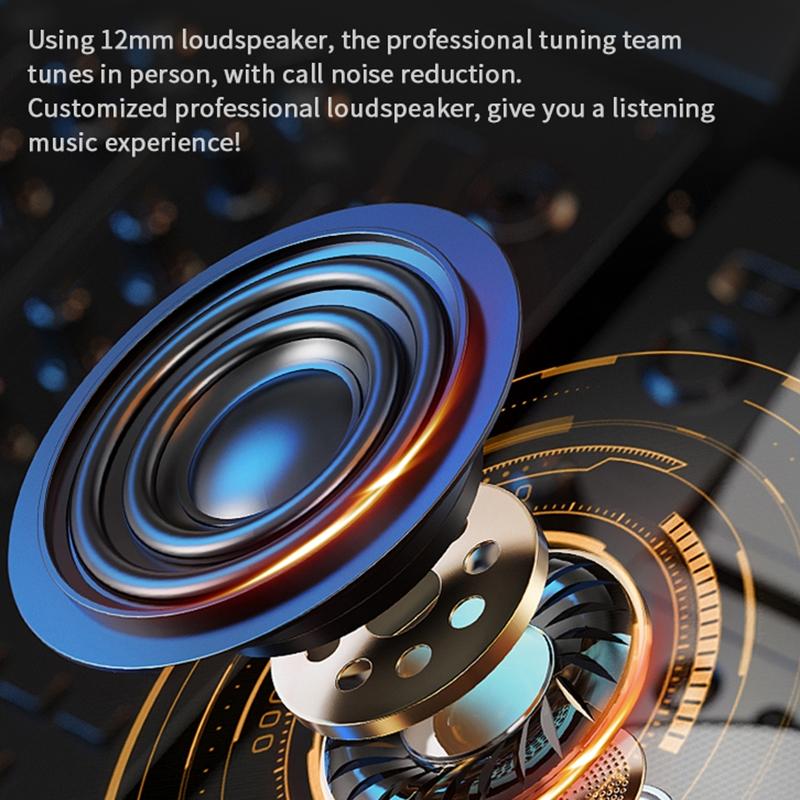 Wireless Bluetooth 5.3 Earphones - Black Ipx6 Edc-1915196506898567172