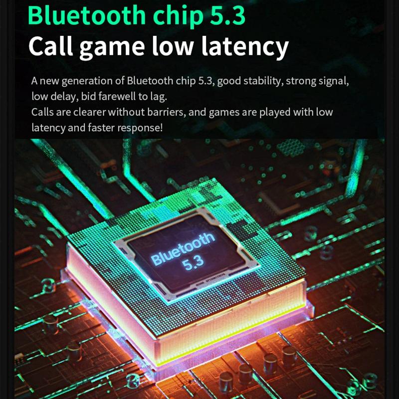 Wireless Bluetooth 5.3 Earphones - Black Ipx6 Edc-1915196506898567174