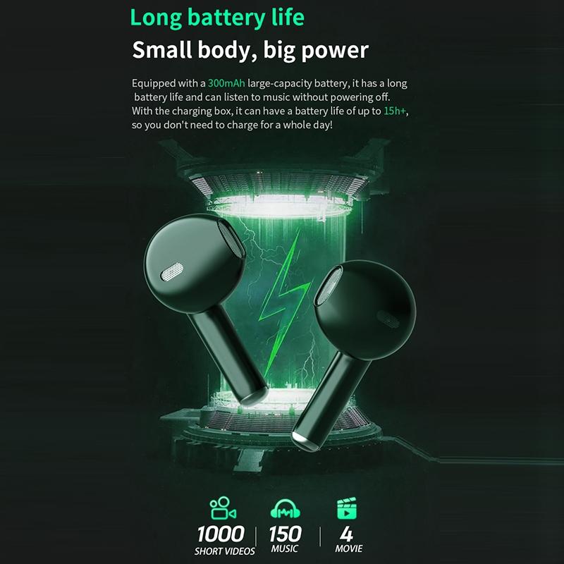 Wireless Bluetooth 5.3 Earphones - Black Ipx6 Edc-1915196506898567175