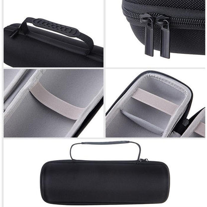 Portable Zipper Case For Jbl Charge 3 Speaker - Black Leather-1915196497486548996