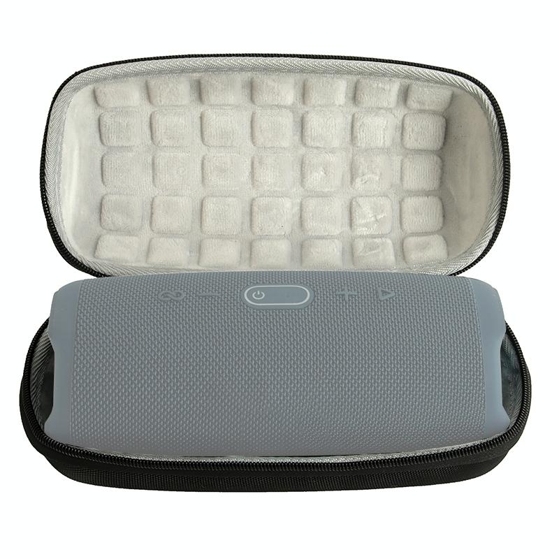 Portable Bluetooth Speaker Storage Box With Strap & Carabiner For Jbl Charge 5 - Black-1915196801741361156