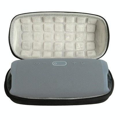 Portable Bluetooth Speaker Storage Box With Strap & Carabiner For Jbl Charge 5 - Black-1915196801741361156