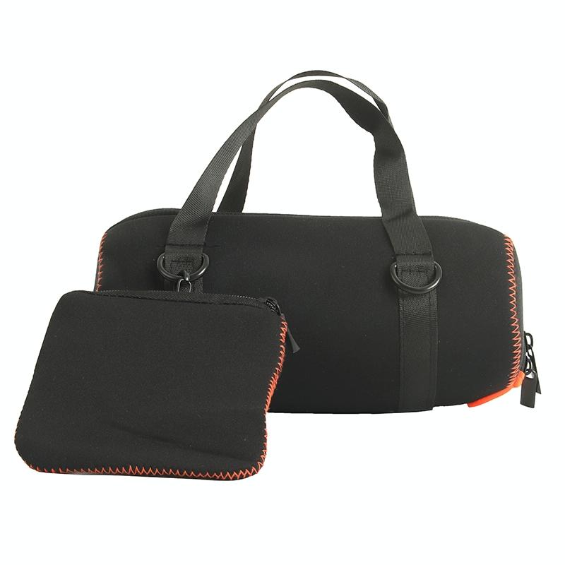 Protective Cover With Strap & Carabiner For Jbl Charge 5 - Black-1915196709688971264