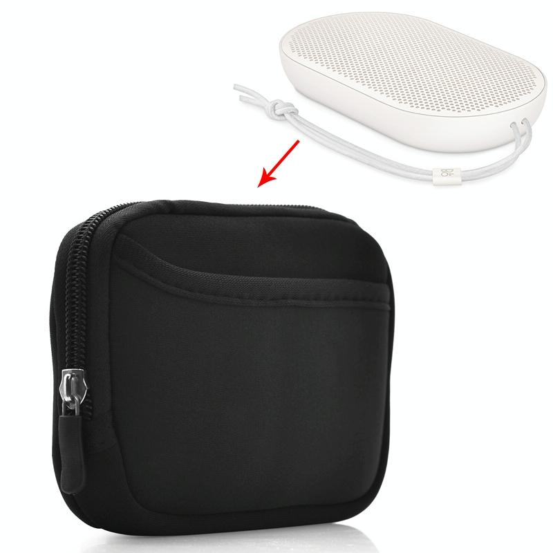 2-Pack Soft Nylon Protective Bags For B & O Beoplay P2 Portable Bluetooth Speaker-1915198048384978949