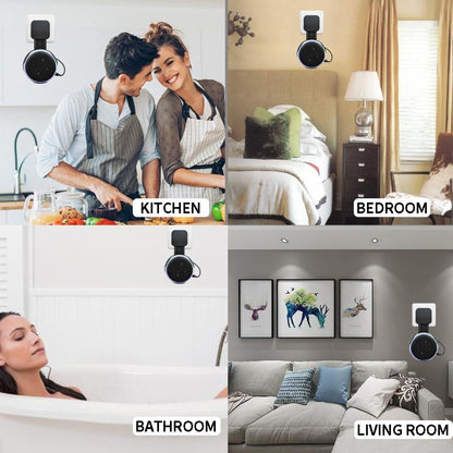Smart Bluetooth Speaker Holder For Amazon Echo Dot 3 - Portable Wall Plug Accessory Black-1915196774012817414