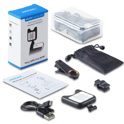 Universal Phone Camera Lens With Selfie Led Light For Smartphones-1915196491367059459