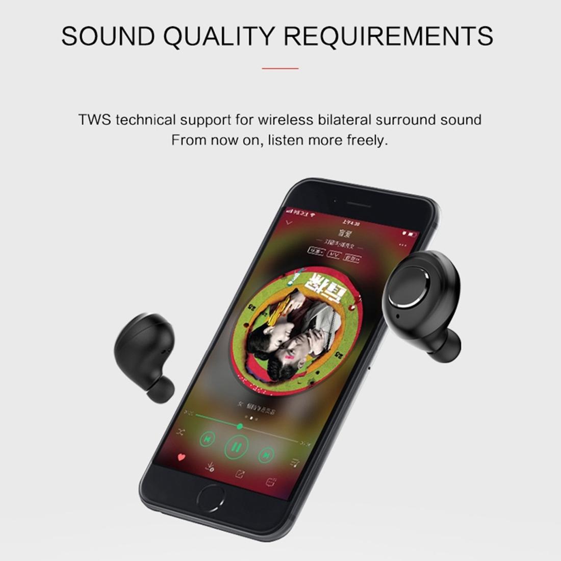 Portable Bluetooth V5.0 Earphones With Charging Box - X8 Tws For Outdoor Sports Black-1915196768874795015