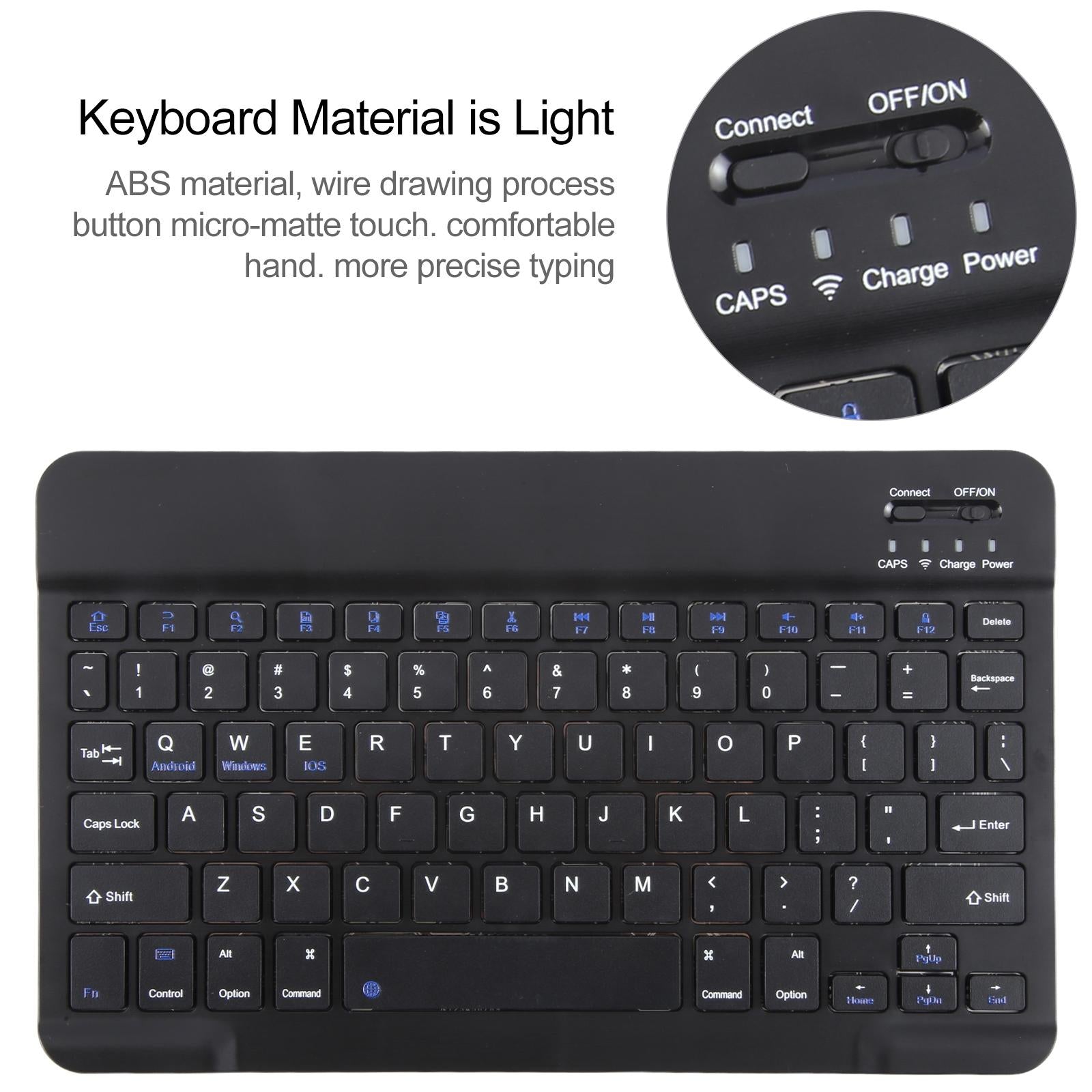 Smart Bluetooth Keyboard & Leather Tablet Case For Ipad Pro 9.7 / Air 2 - Black-1915196794288082948