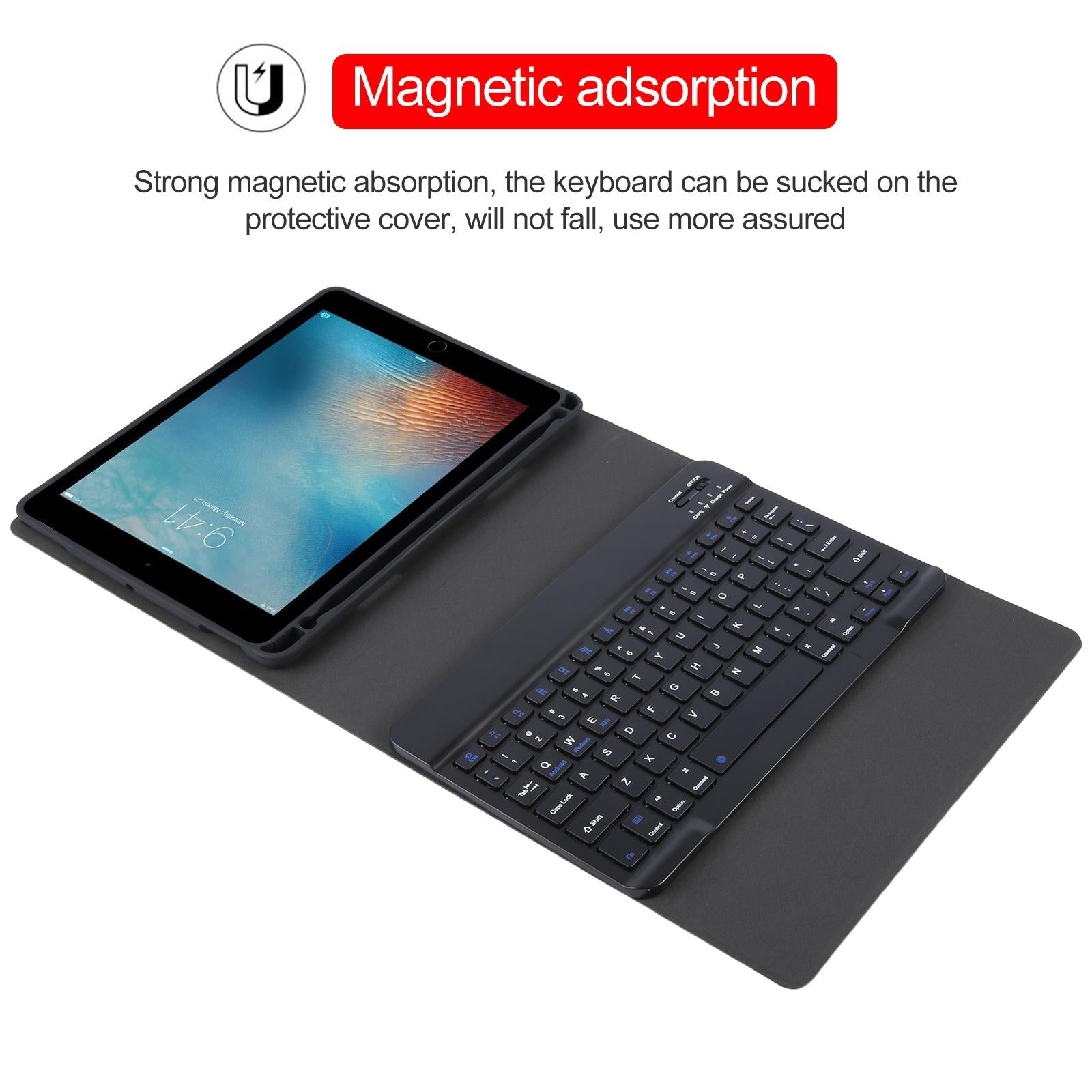 Smart Bluetooth Keyboard & Leather Tablet Case For Ipad Pro 9.7 / Air 2 - Black-1915196794288082950