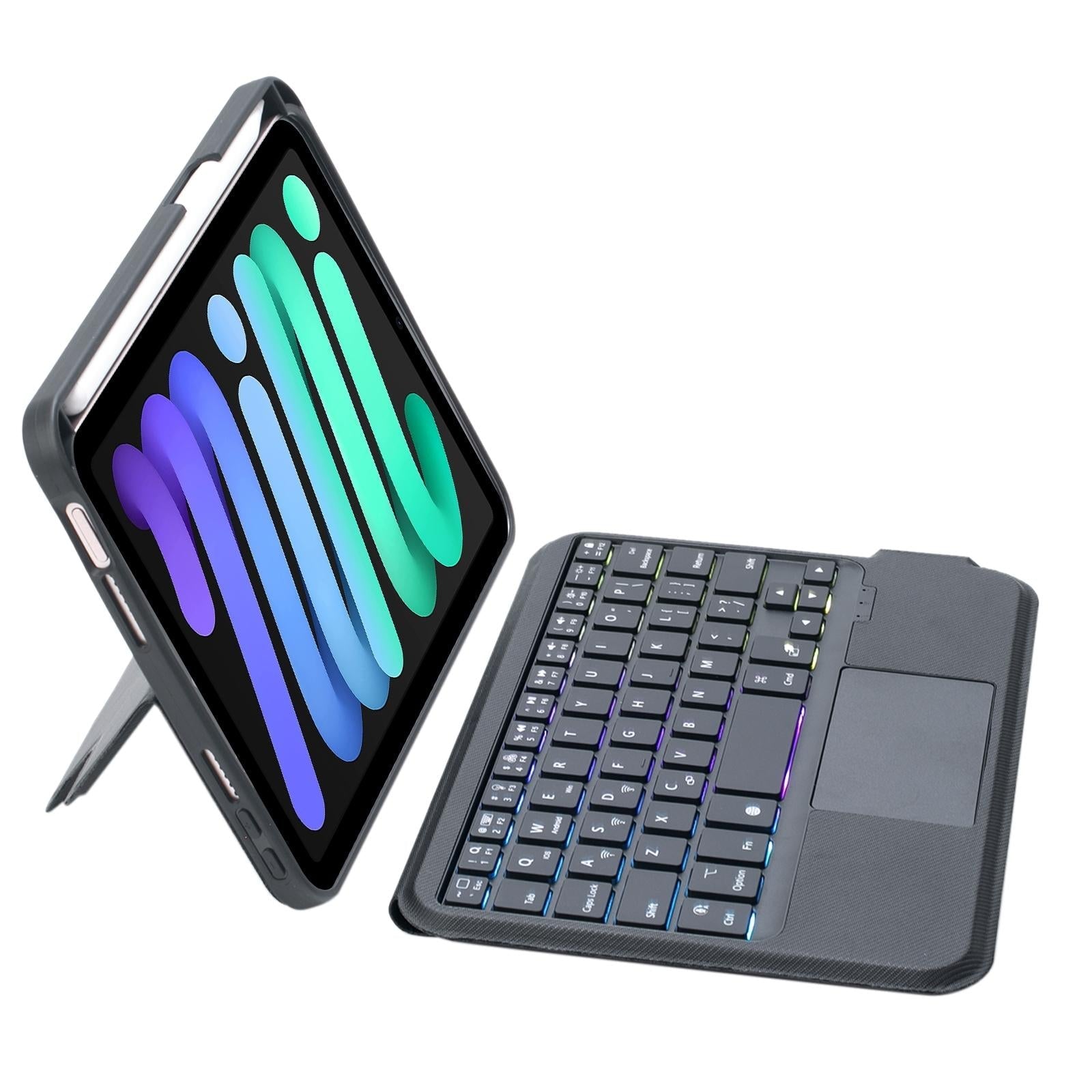 Split Type Bluetooth Keyboard Leather Case For Ipad Mini6 With Touch Backlight-1915198220112367617
