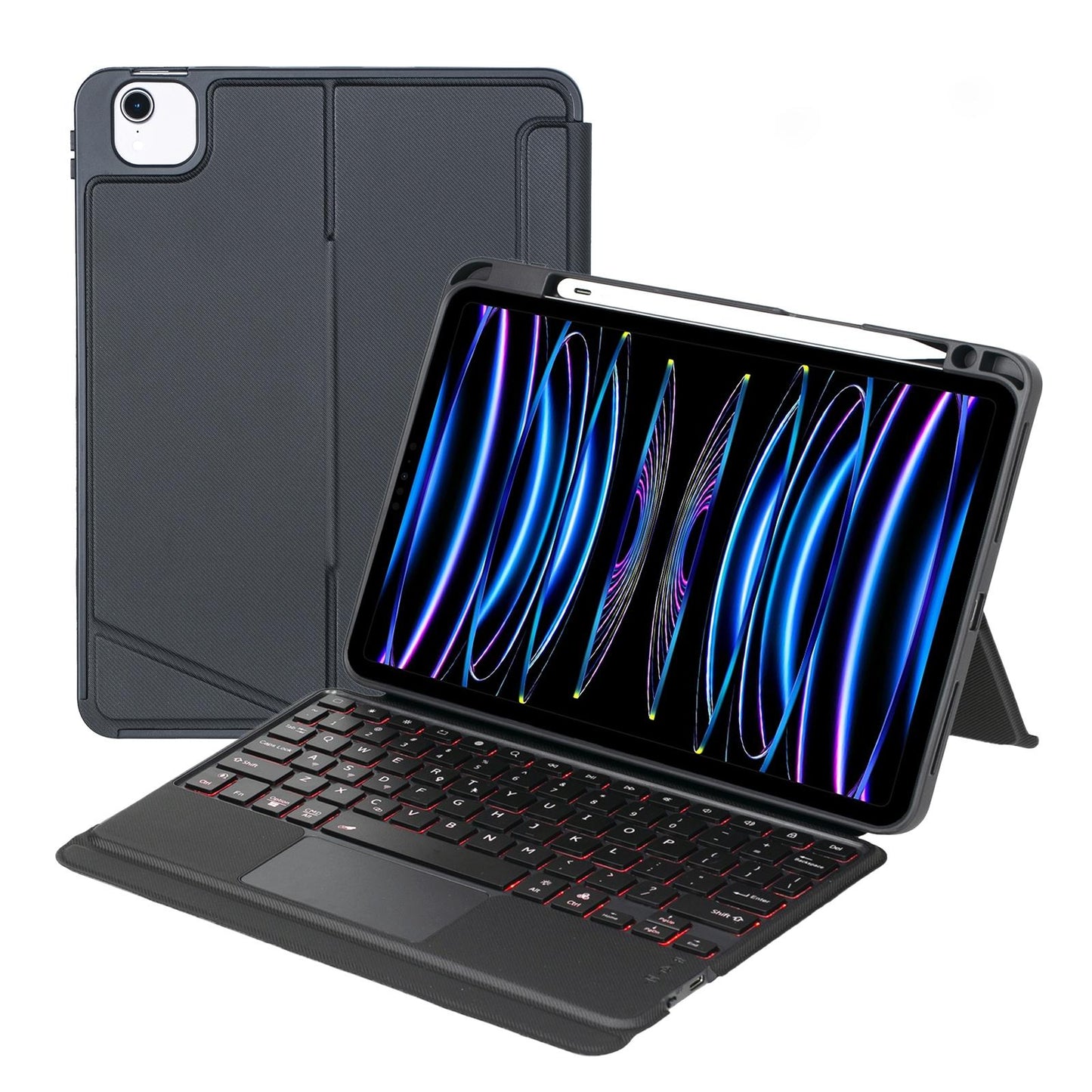 Bluetooth Keyboard Leather Case For Ipad Air / Pro 11 - Touch Backlight Split Type-1915197907234066439