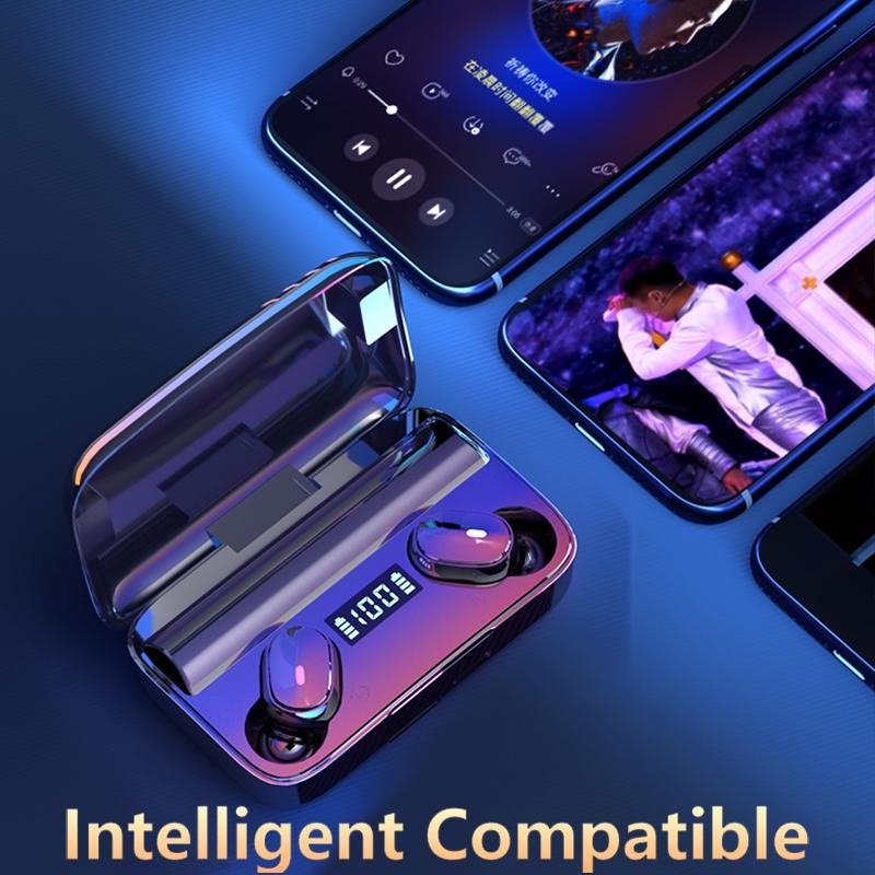 Wireless Earbuds With Noise Cancellation & Magnetic Charging - Led Display-1915196500024102914