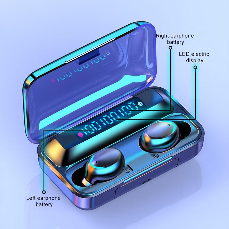 Wireless Noise-Cancelling Earbuds With Triple Display - Black-1915196733118353417