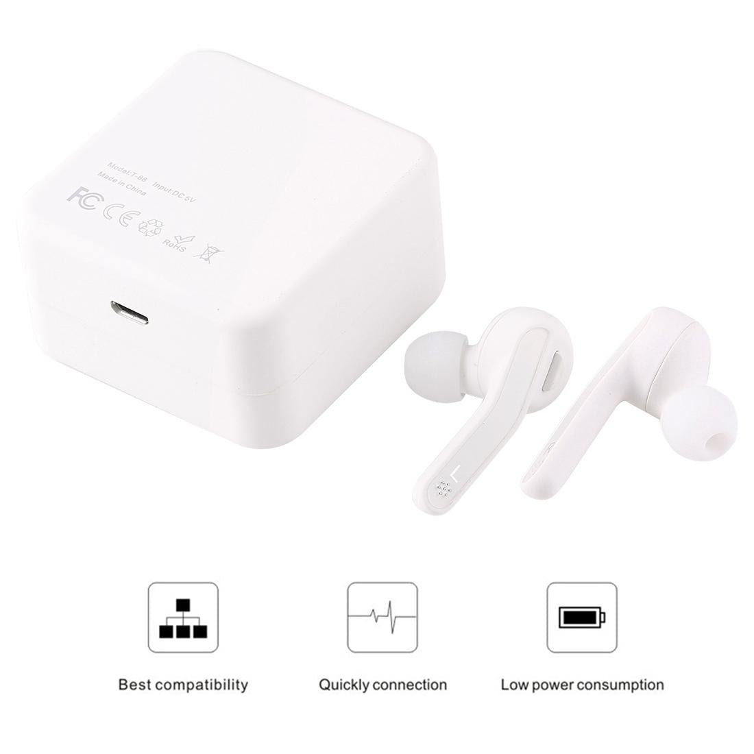 Wireless Stereo Earphones With Magnetic Charging Box - T-88-1915196625832251401