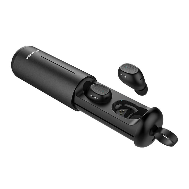 Wireless Sports Headset With Portable Charging Case - T55 Tws Bluetooth V5.0 Black-1915196738575142921