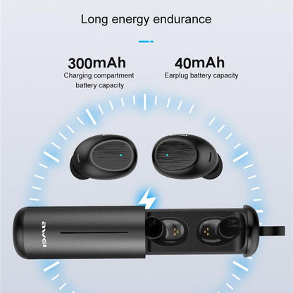 Wireless Sports Headset With Portable Charging Case - T55 Tws Bluetooth V5.0 Black-1915196738575142916