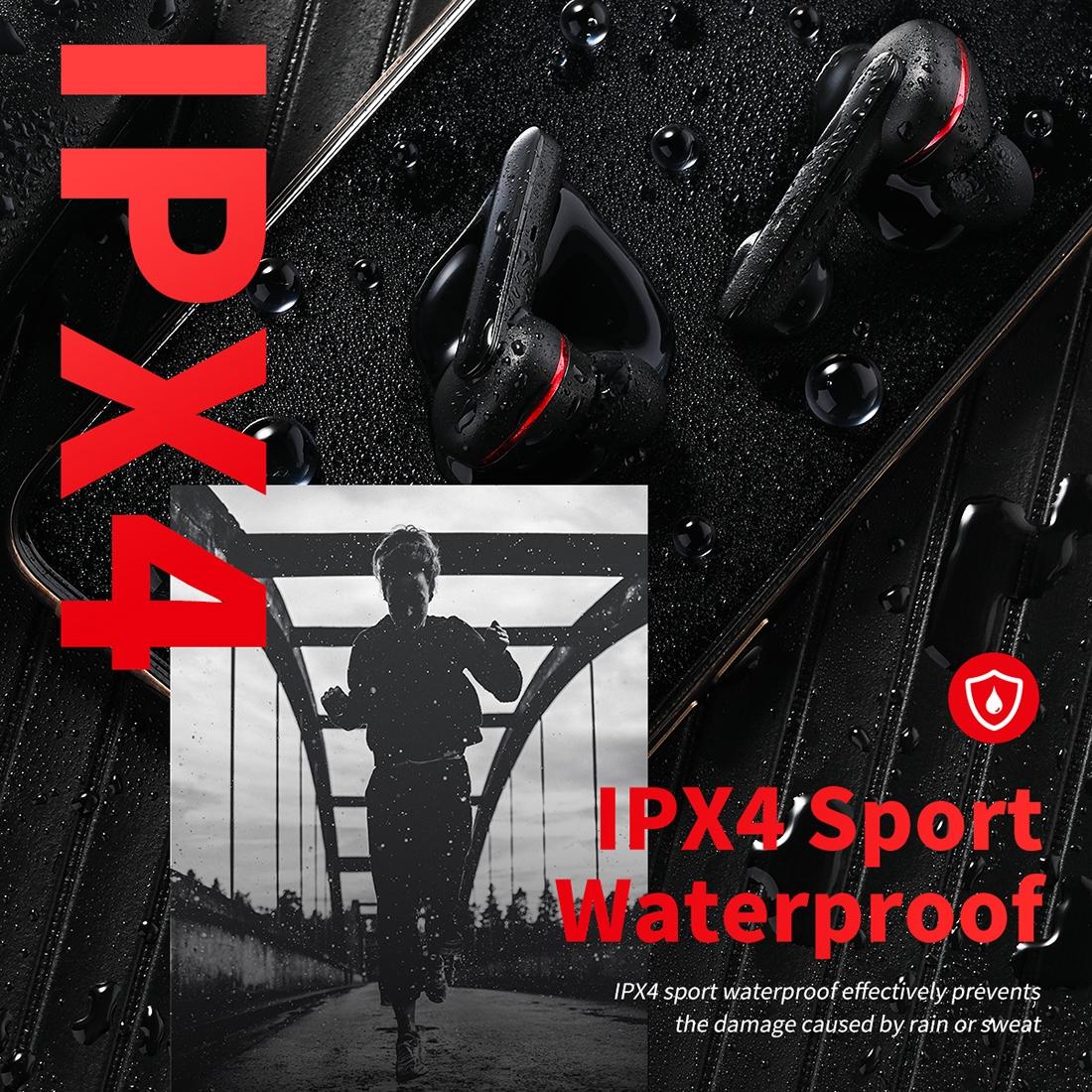 Waterproof Wireless Bluetooth Earphones - Stereo 5.0 - Black-1915196700071432196