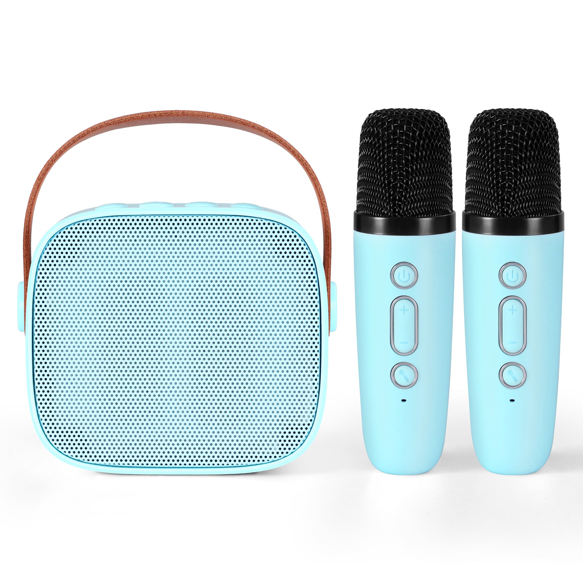 Alpha Mini Portable Karaoke Machine for Adults Kids with 2 Wireless Microphones - Bens Market Place